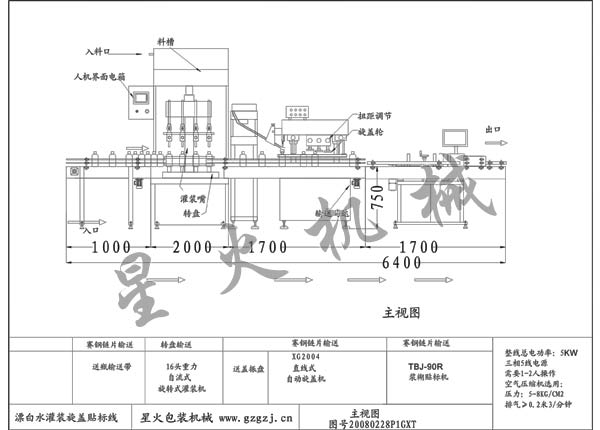 外國客戶漂白水灌裝旋蓋貼標線